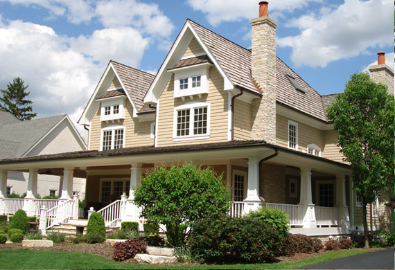 Shingle style with wrap around porch